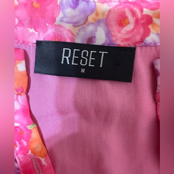 RESET by Jane Pink Smocked Ruffle Dress Size Medium - Picture 11 of 12